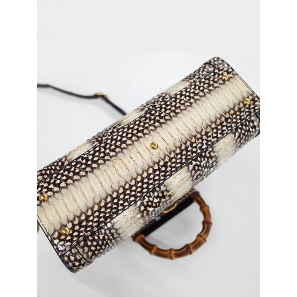 Gucci Bag Python Tote Bamboo - Picture 7 of 9